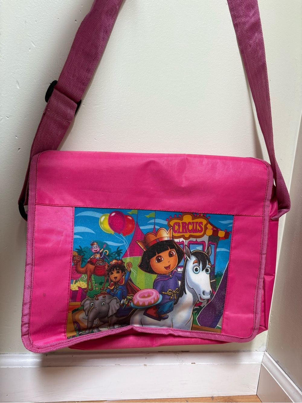 Dora the Explorer Circus themed Pink Kids Messenger Bag